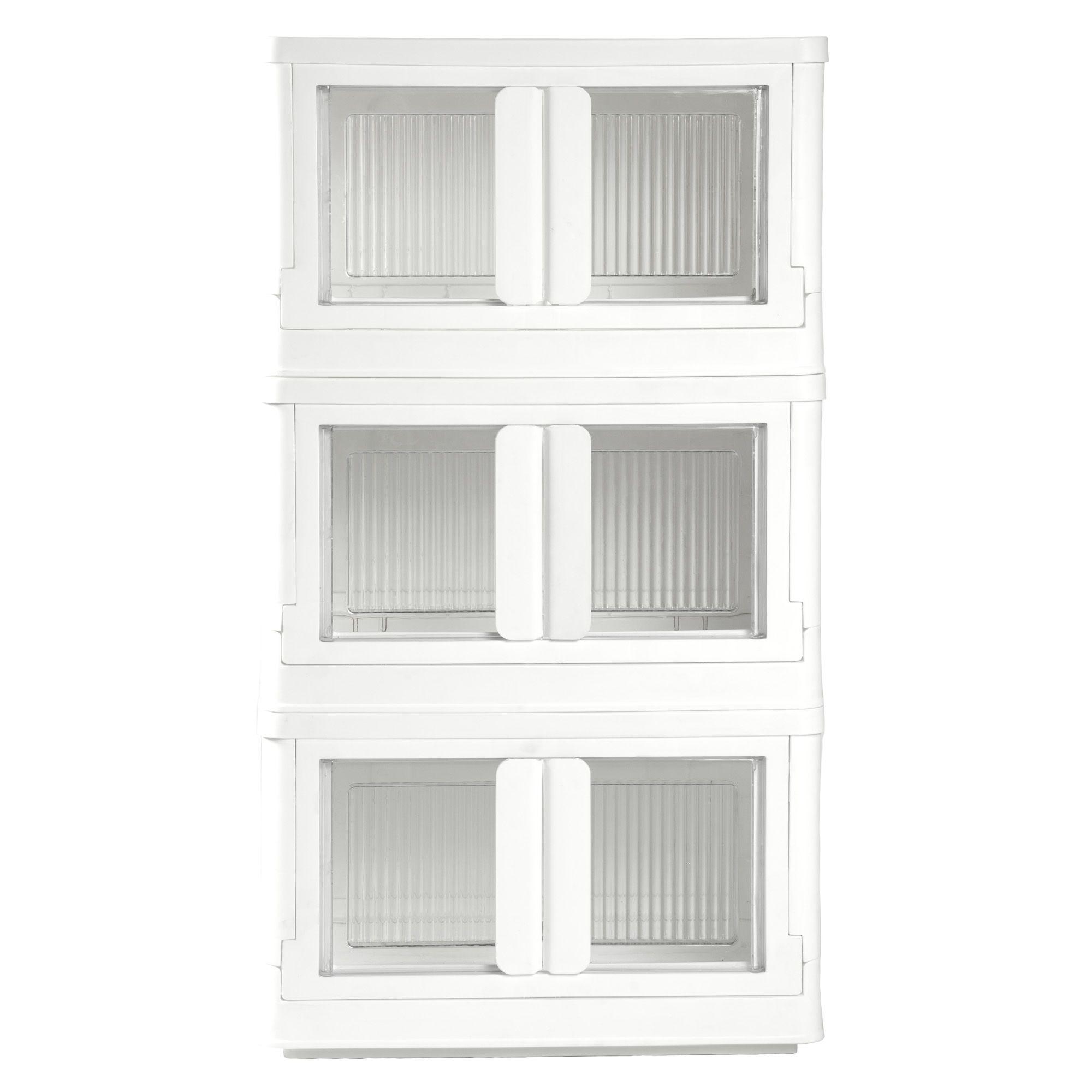 Caja Plegable Organizadora 3 Niveles Blanca MQ QRubber-0