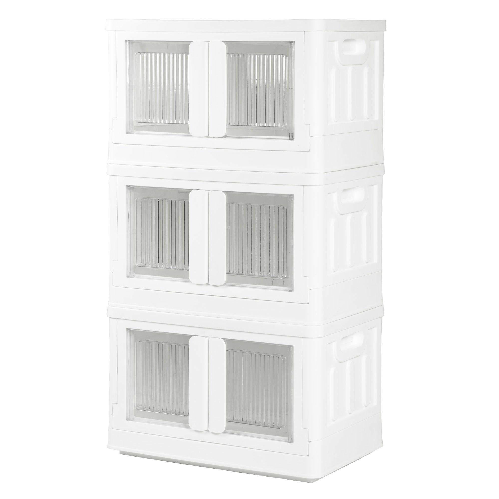 Caja Plegable Organizadora 3 Niveles Blanca MQ QRubber-1