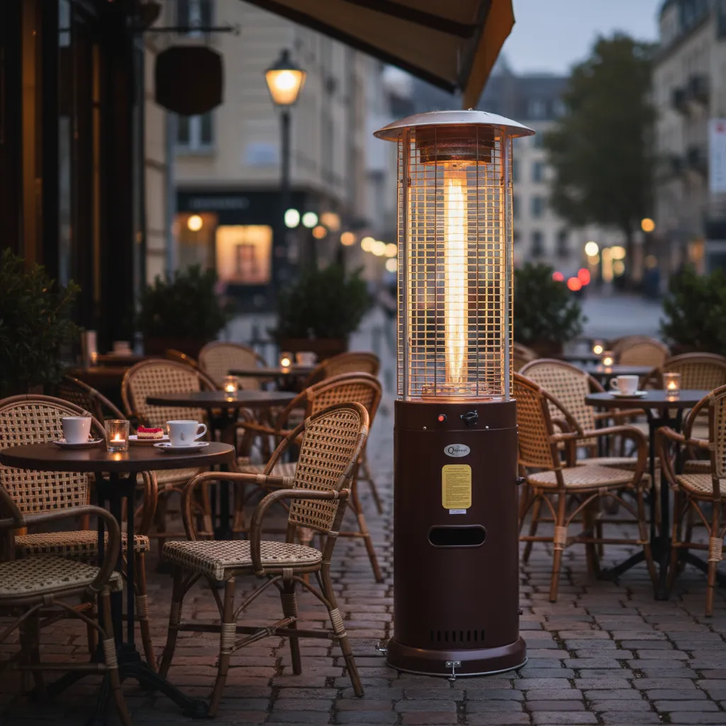 Estufa Exterior New Short Tipo Torre Café 11kg QRubber-3