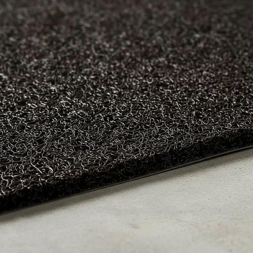 Piso rollo PVC limpiapiés med. tráfico premium Negro QRubber-1
