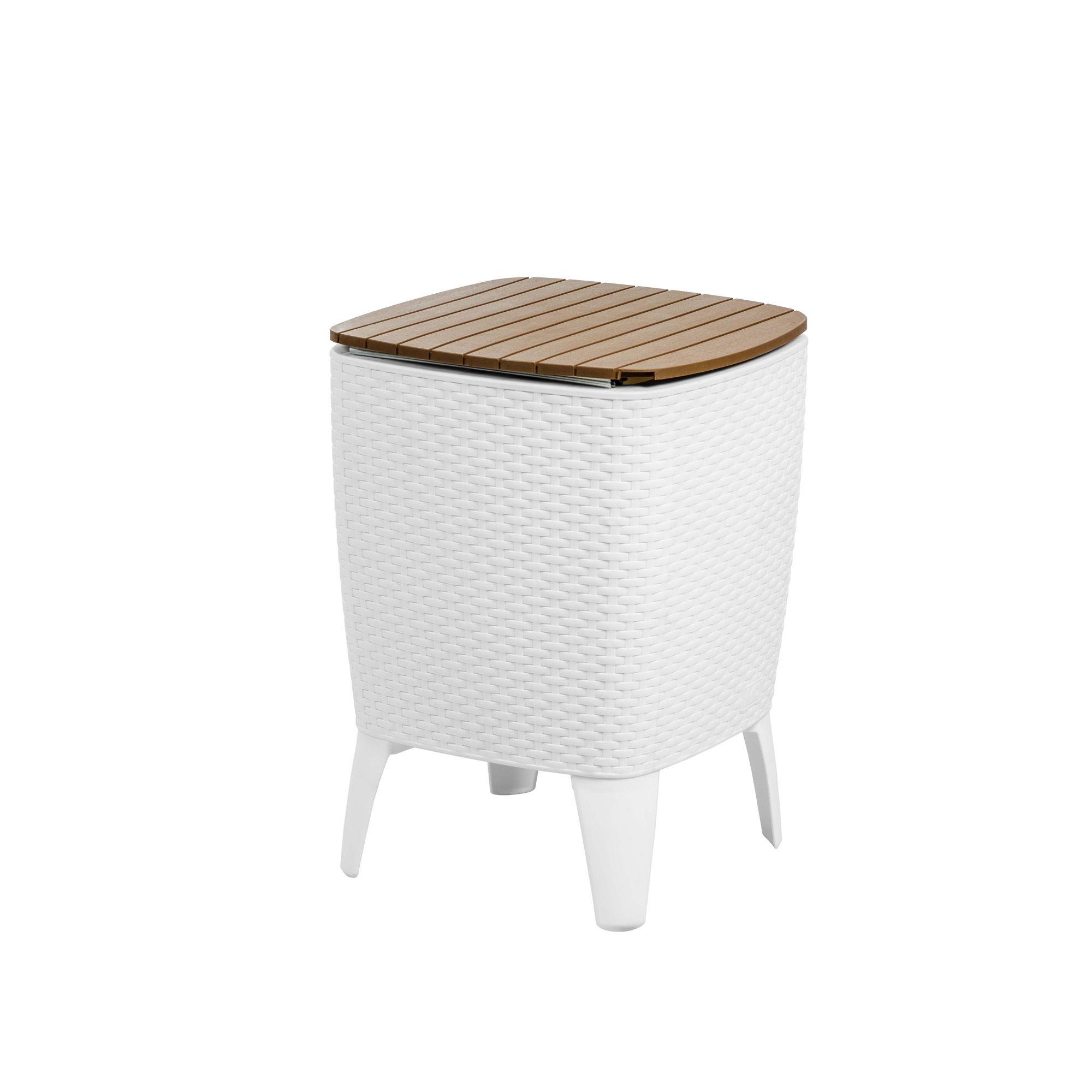 Mesa Cooler Capri Tipo Rattán Caramelo Terraza MQ QRubber-0