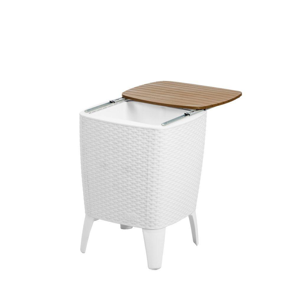 Mesa Cooler Capri Tipo Rattán Caramelo Terraza MQ QRubber-1