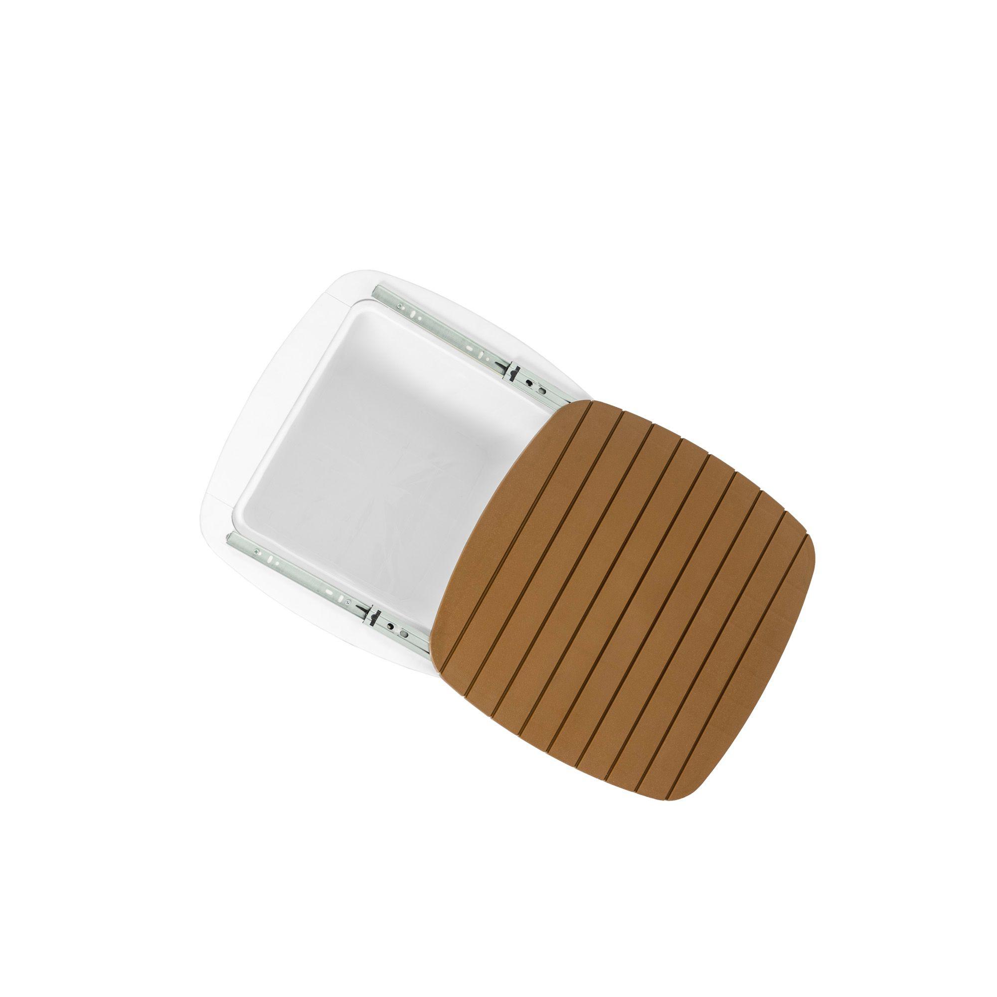 Mesa Cooler Capri Tipo Rattán Caramelo Terraza MQ QRubber-2