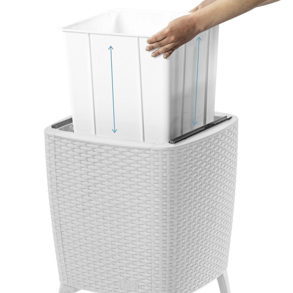 Mesa Cooler Capri Tipo Rattán Caramelo Terraza MQ QRubber-3