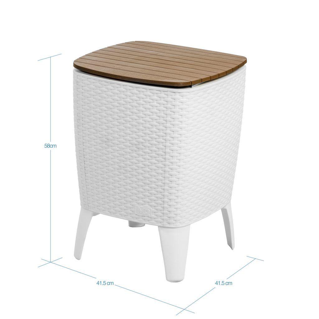 Mesa Cooler Capri Tipo Rattán Caramelo Terraza MQ QRubber-7