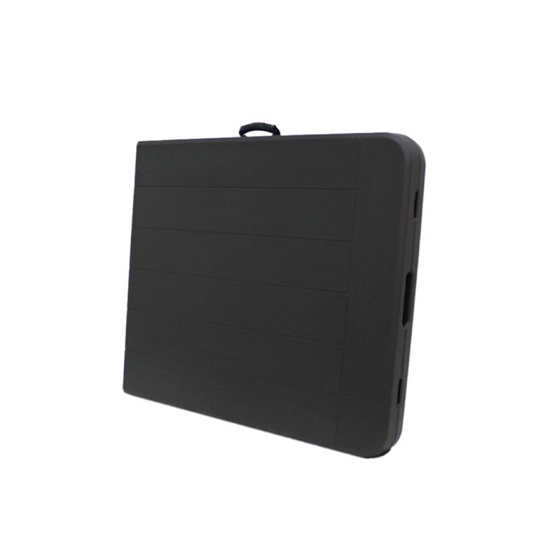 Mesa Plegable Tipo Madera Gris oscuro QRubber-2