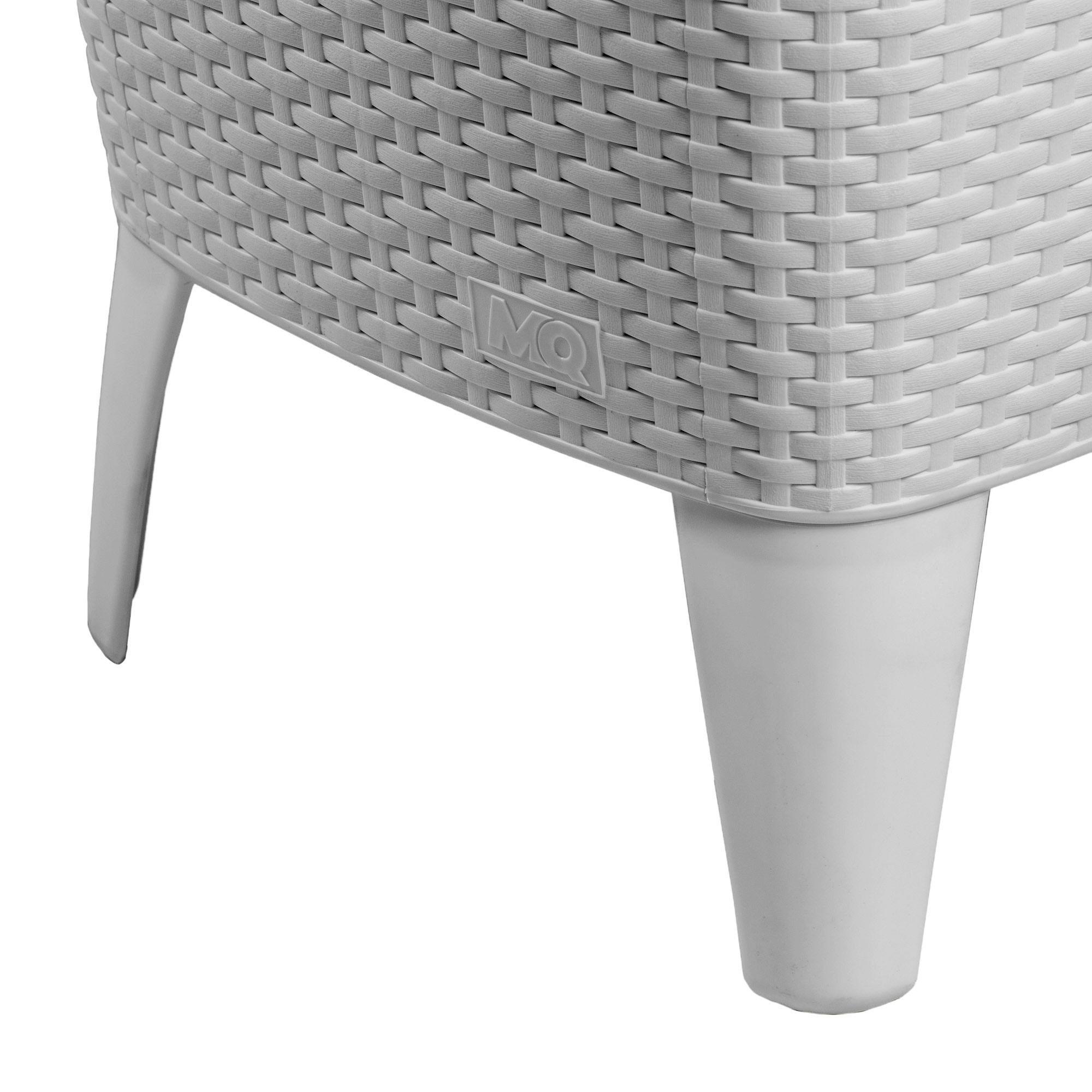 Mesa Cooler Capri Tipo Rattán Plateado Terraza MQ QRubber-8