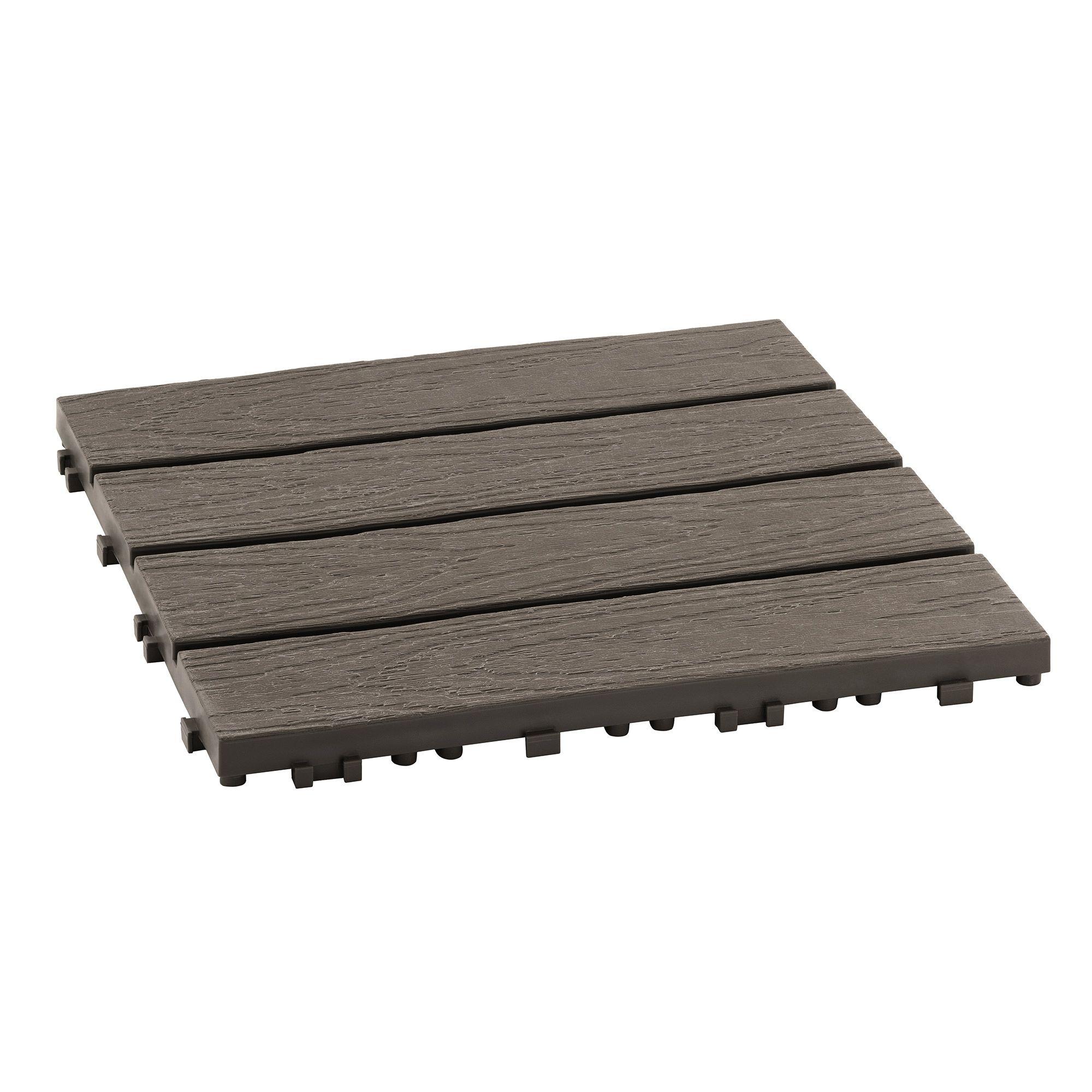 Piso Jardín Armable Tipo Deck 9 Unidades Mocca MQ - QRubber-0