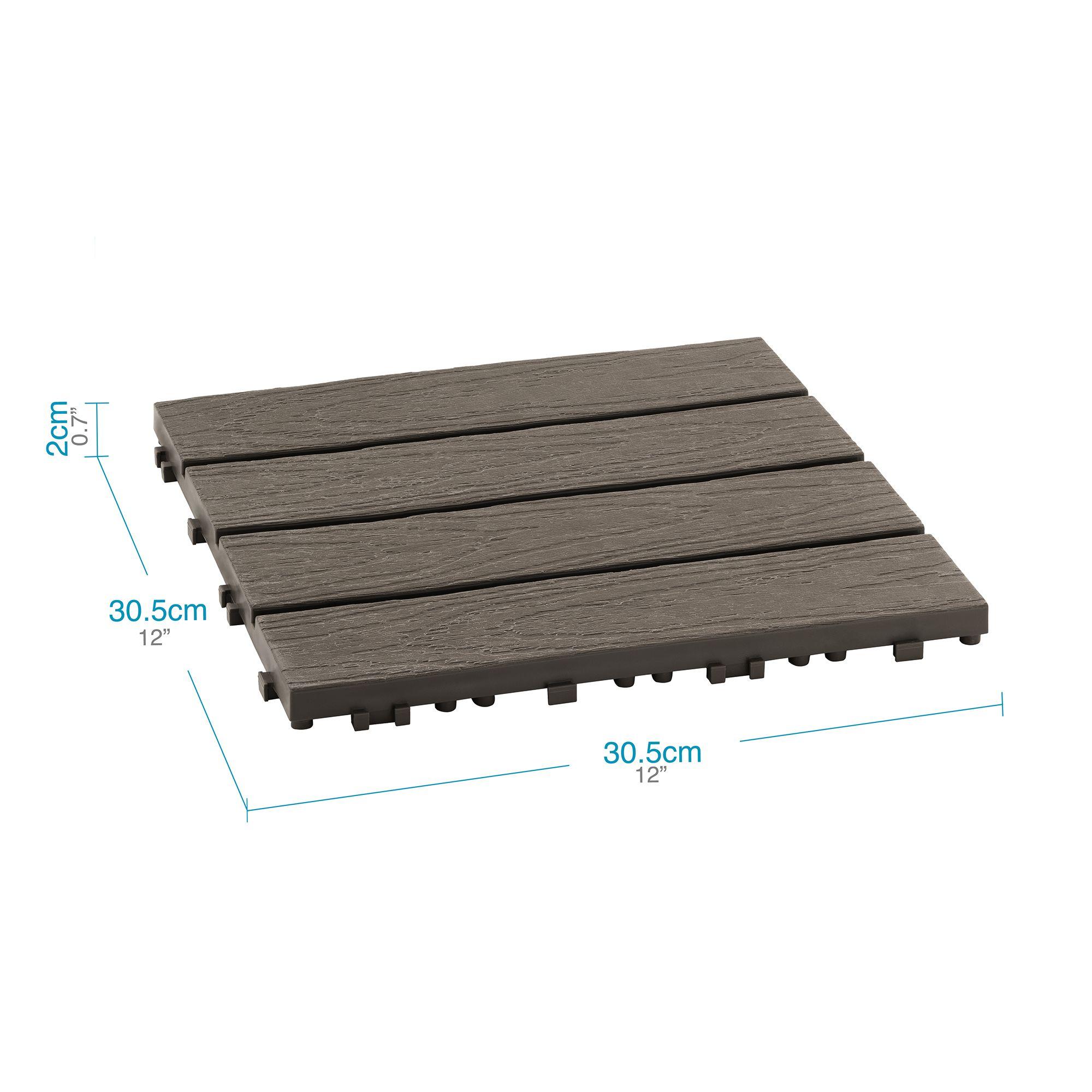 Piso Jardín Armable Tipo Deck 9 Unidades Mocca MQ - QRubber-1