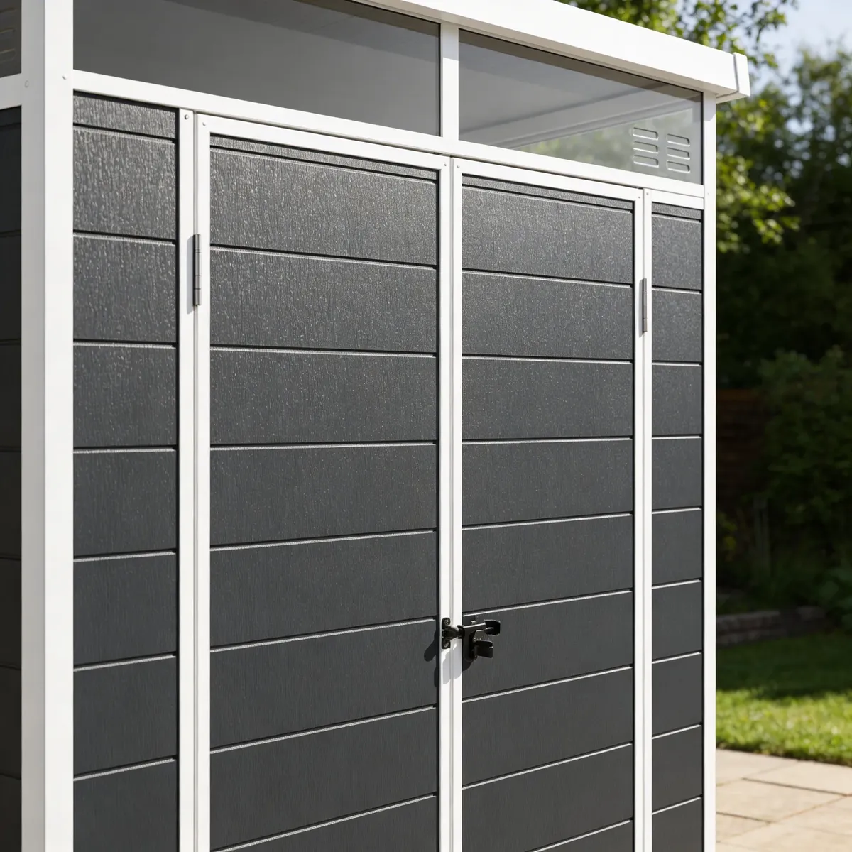 Bodega armable jardín  4,55 m²  dos puertas QRubber-3