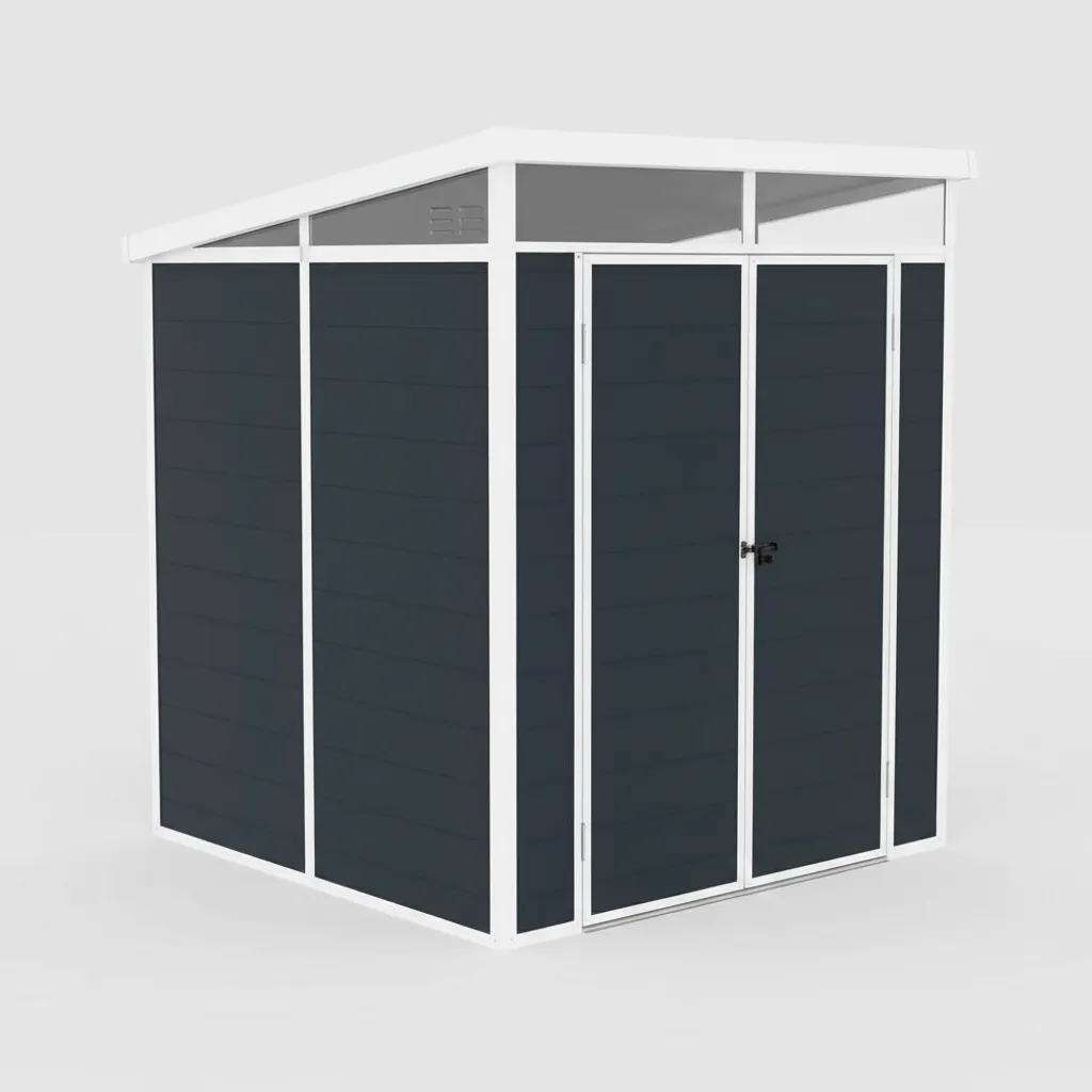 Bodega armable jardín  4,55 m²  dos puertas QRubber-4