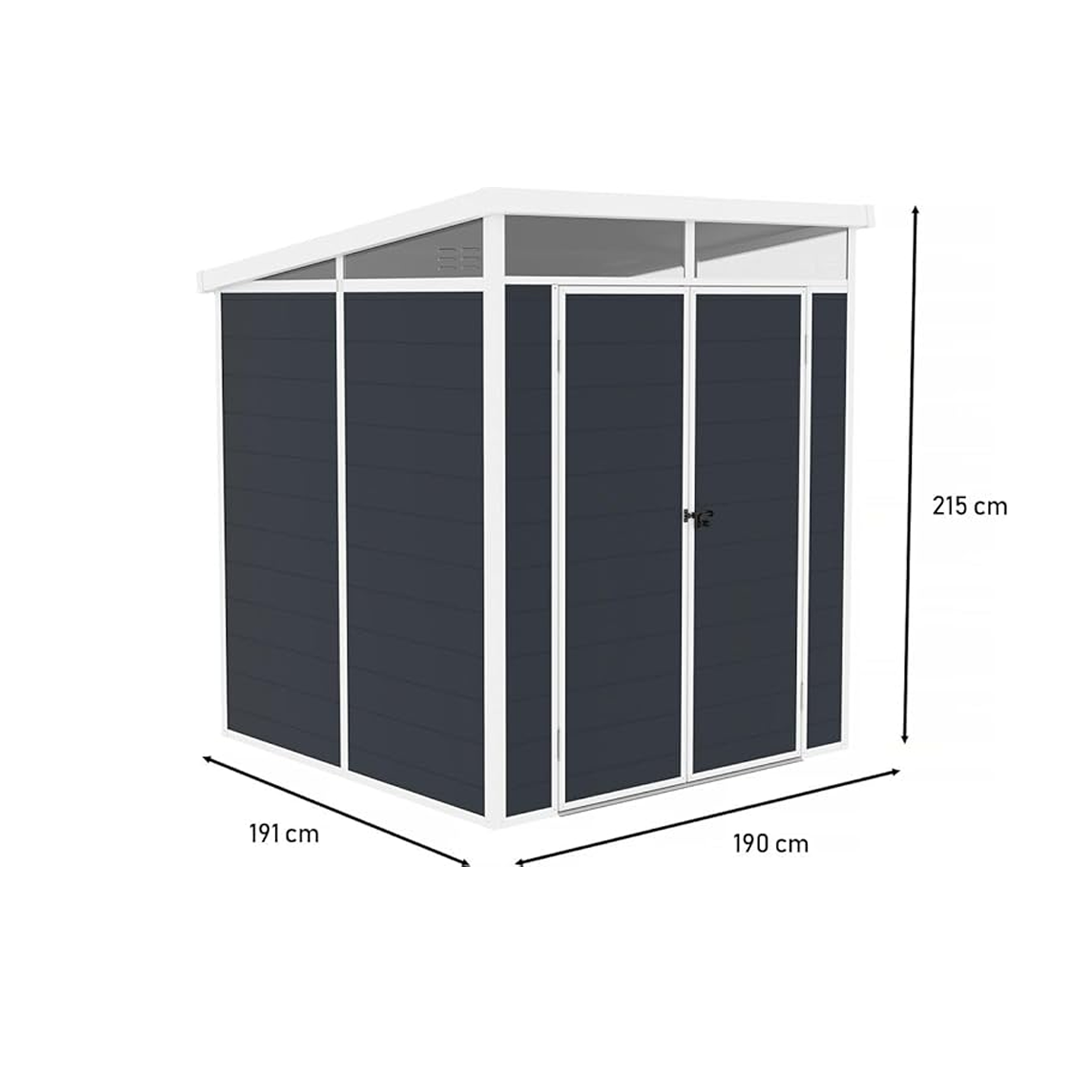 Bodega armable jardín  4,55 m²  dos puertas QRubber-5