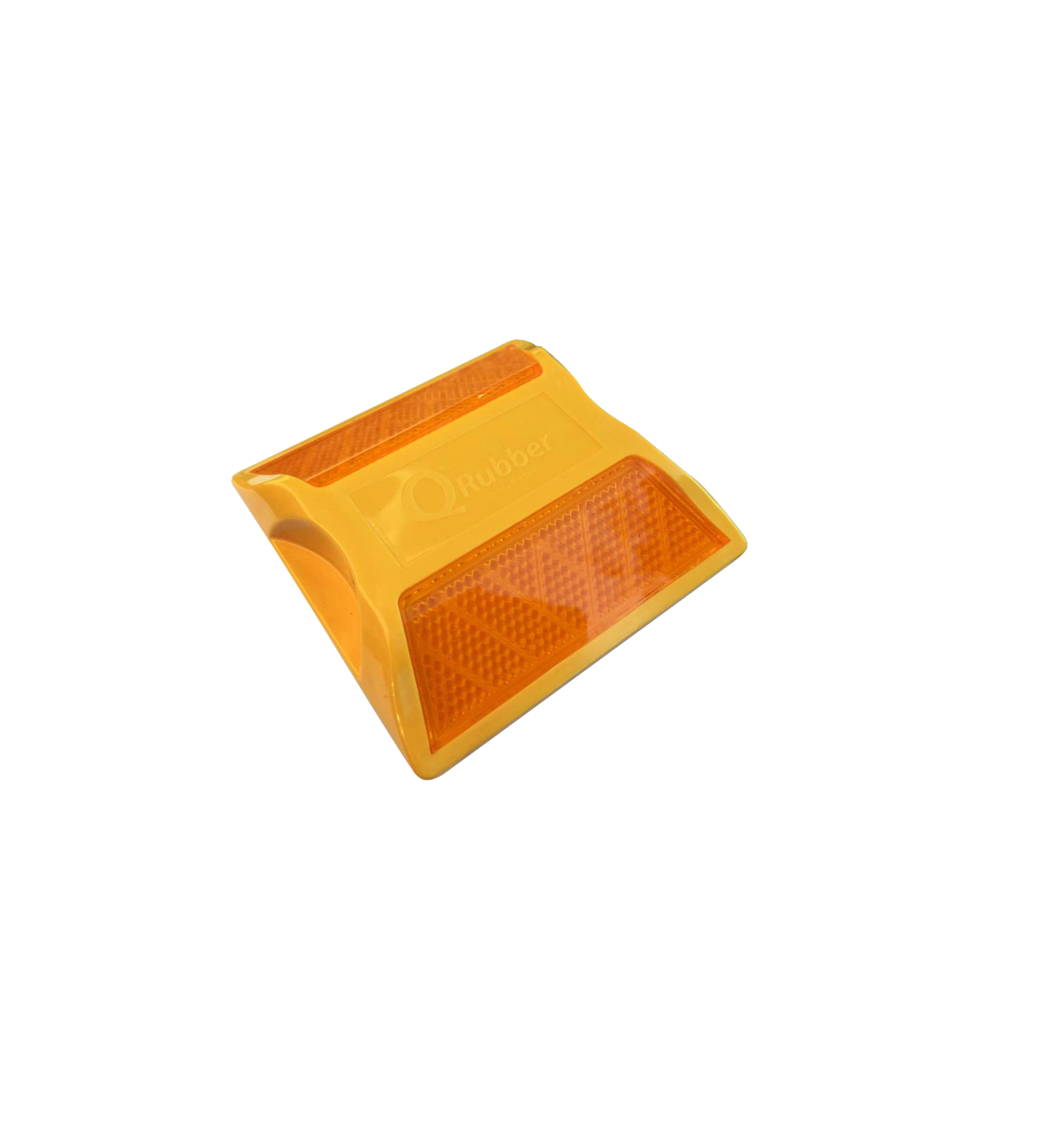 Tacha Qrubber 10*10*2cm doble reflectivo - Amarillo-0