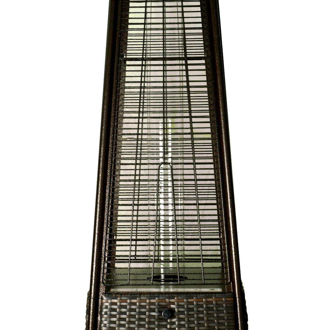 Estufa Exterior Tipo Pirámide Estilo Rattan QRubber-6