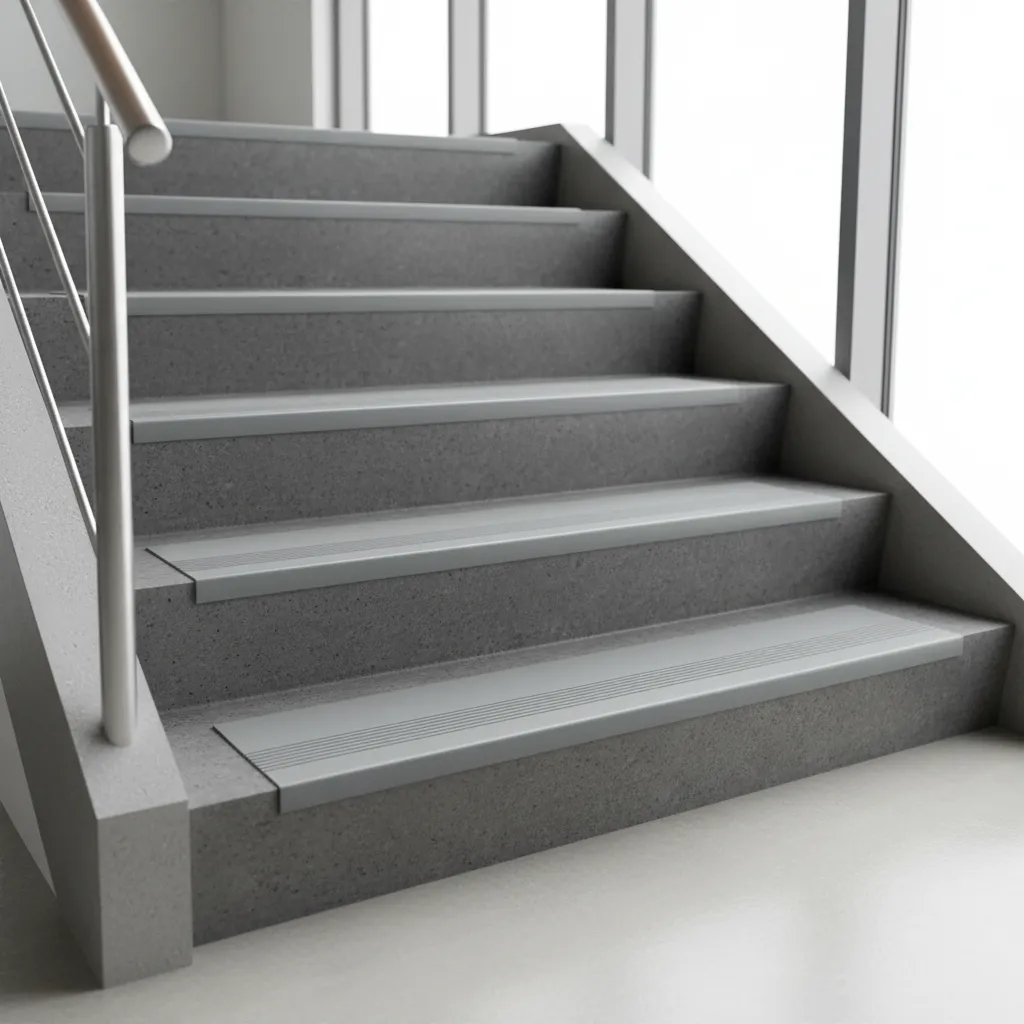 Grada Pvc Estriada Gris 300cm x 30cm QRubber-1