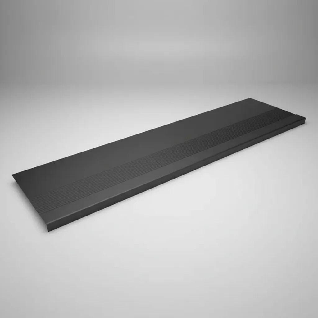 Grada Pvc Estriada (negro) 3mm x120cm x 30cm QRubber-2
