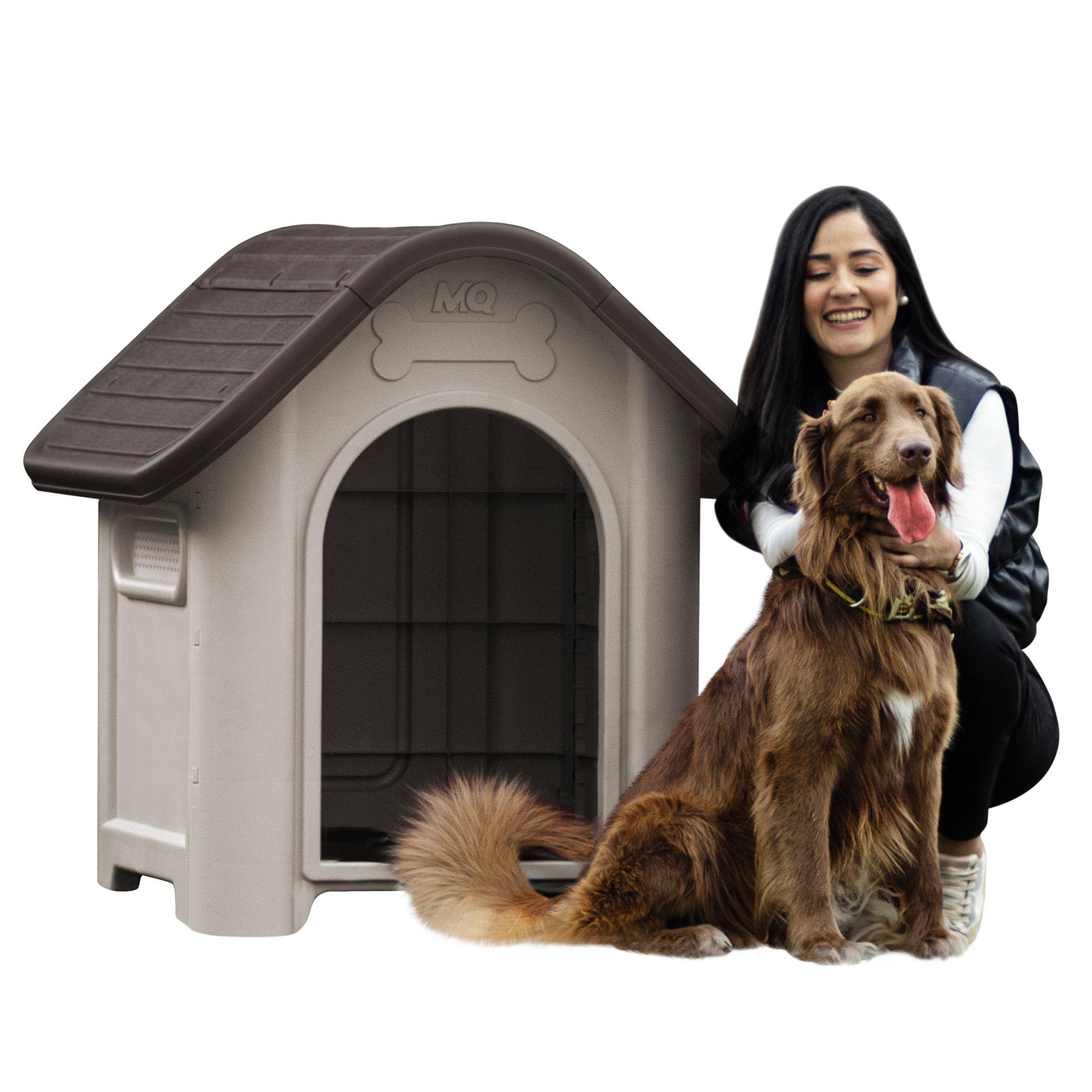 Casa Mascotas Perro Raza Grande Café Oscuro MQ QRubber-5