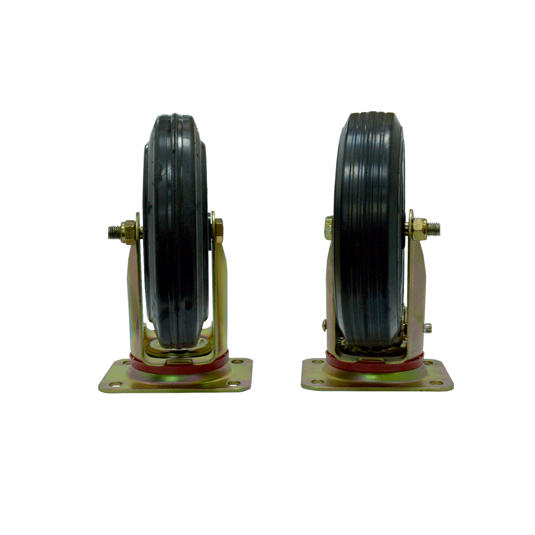 Pack de 4 ruedas para contenedores de basura 1100lts QRubber-2