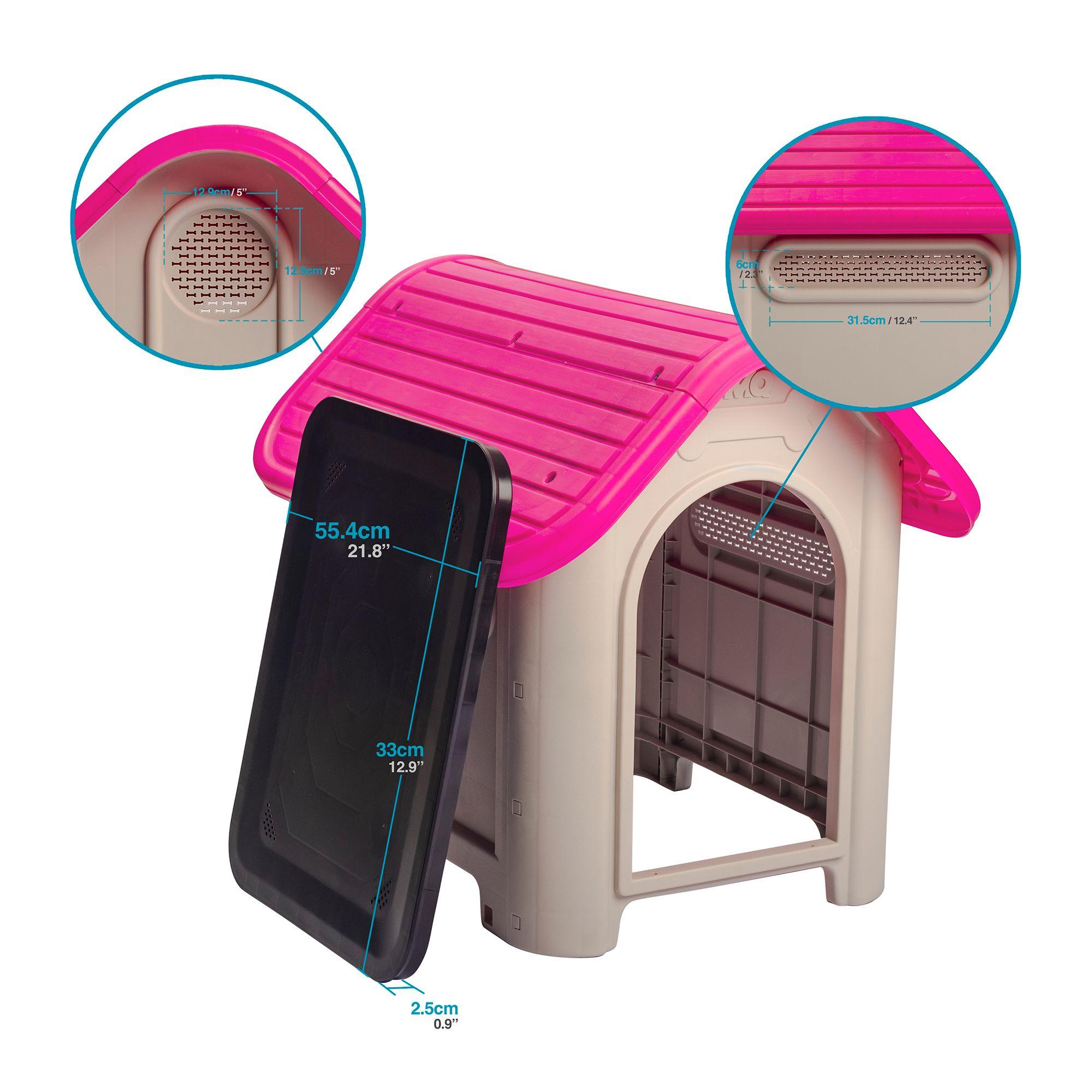 Casa Mascotas Perro Raza Mediana Fucsia MQ QRubber-8