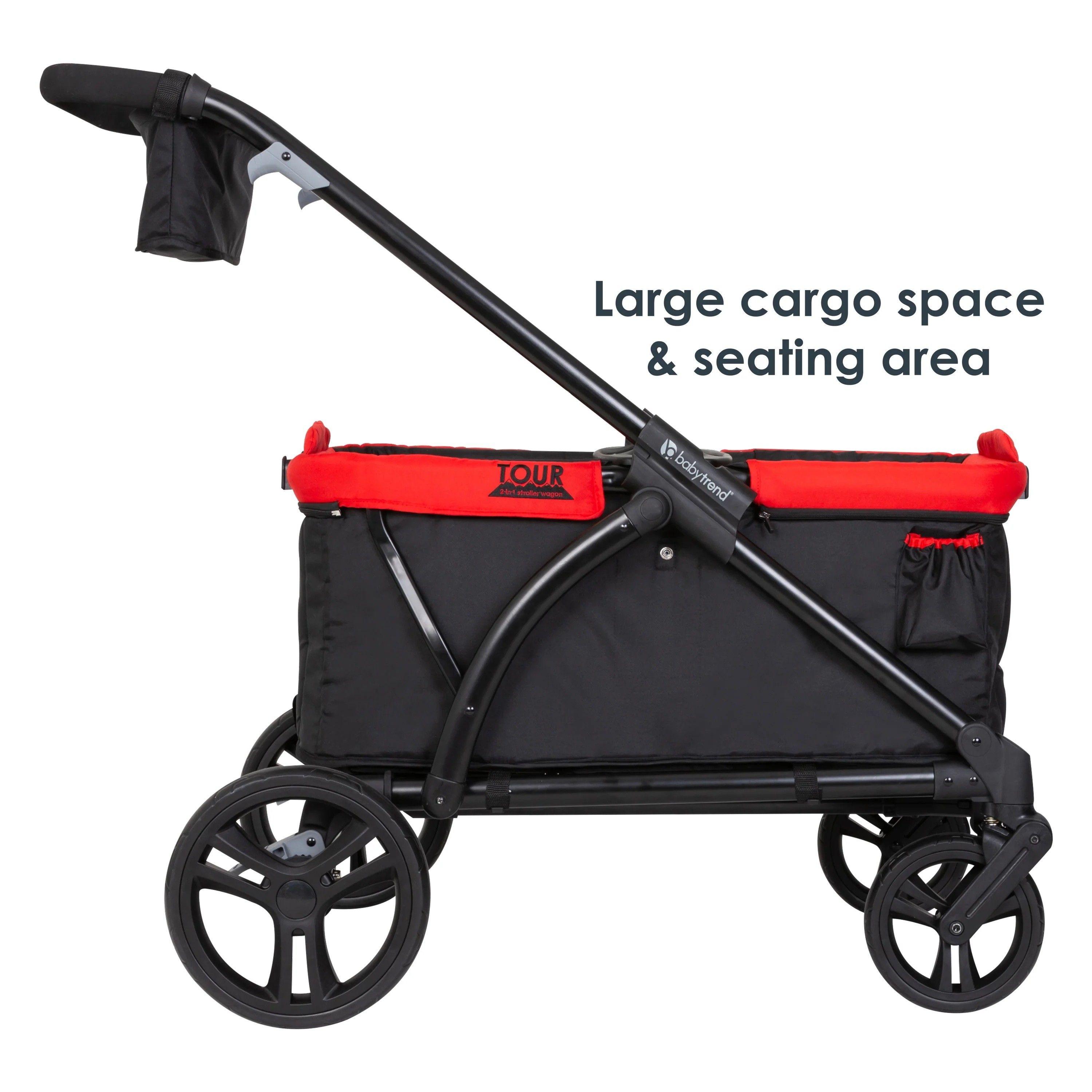 Carro Paseo wagon y coche doble MUV Expedition 2 en 1 Mars Red-4
