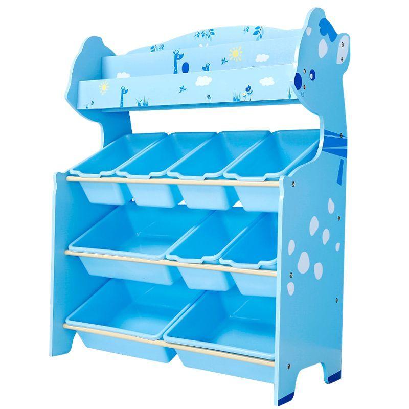Organizador De juguetes 9 cajas celeste-0