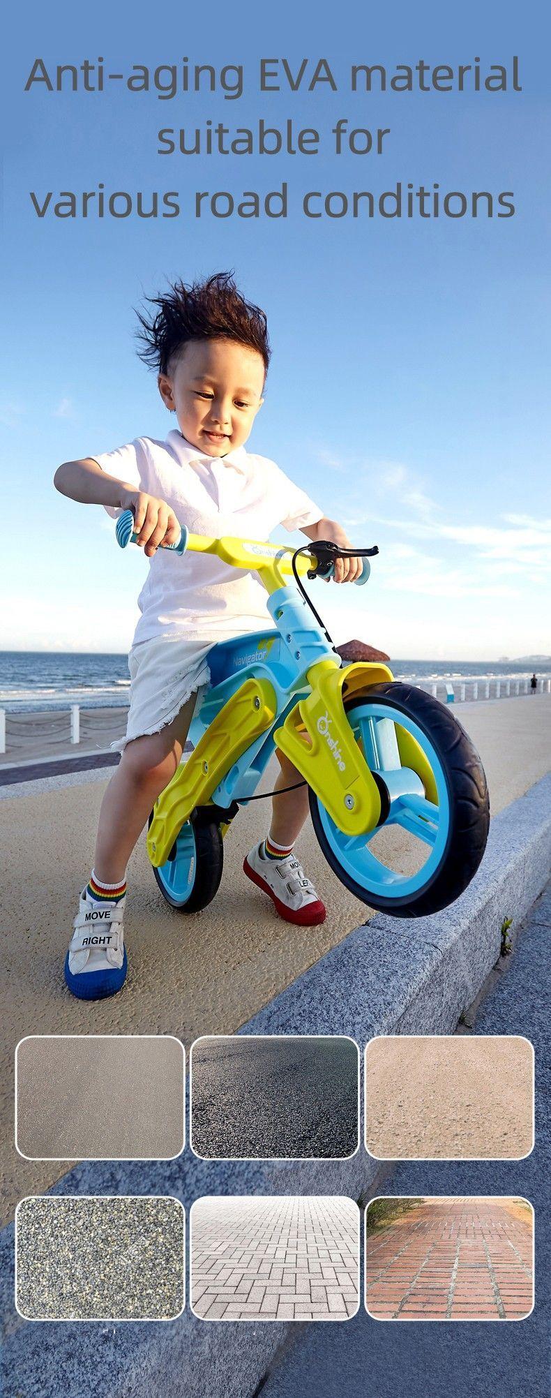 Bicicleta de aprendizaje Navigator azul.-10