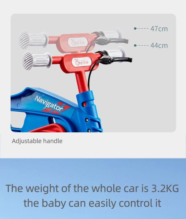 Bicicleta de aprendizaje Navigator azul.-5