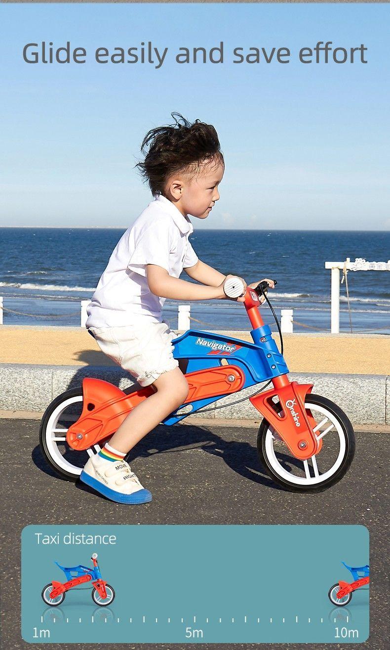 Bicicleta de aprendizaje Navigator azul.-7