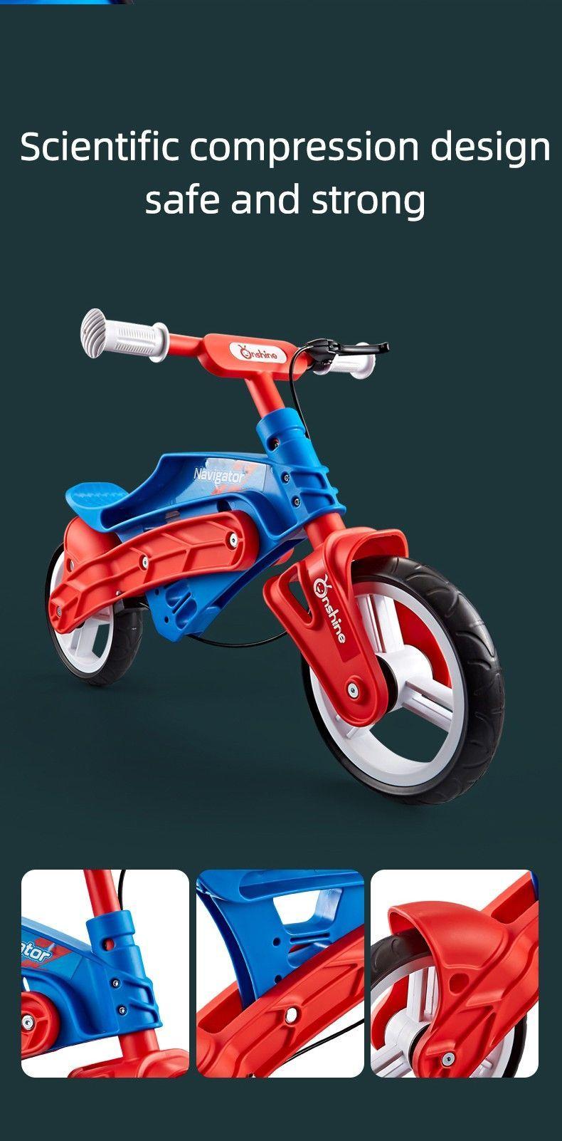 Bicicleta de aprendizaje Navigator azul.-9