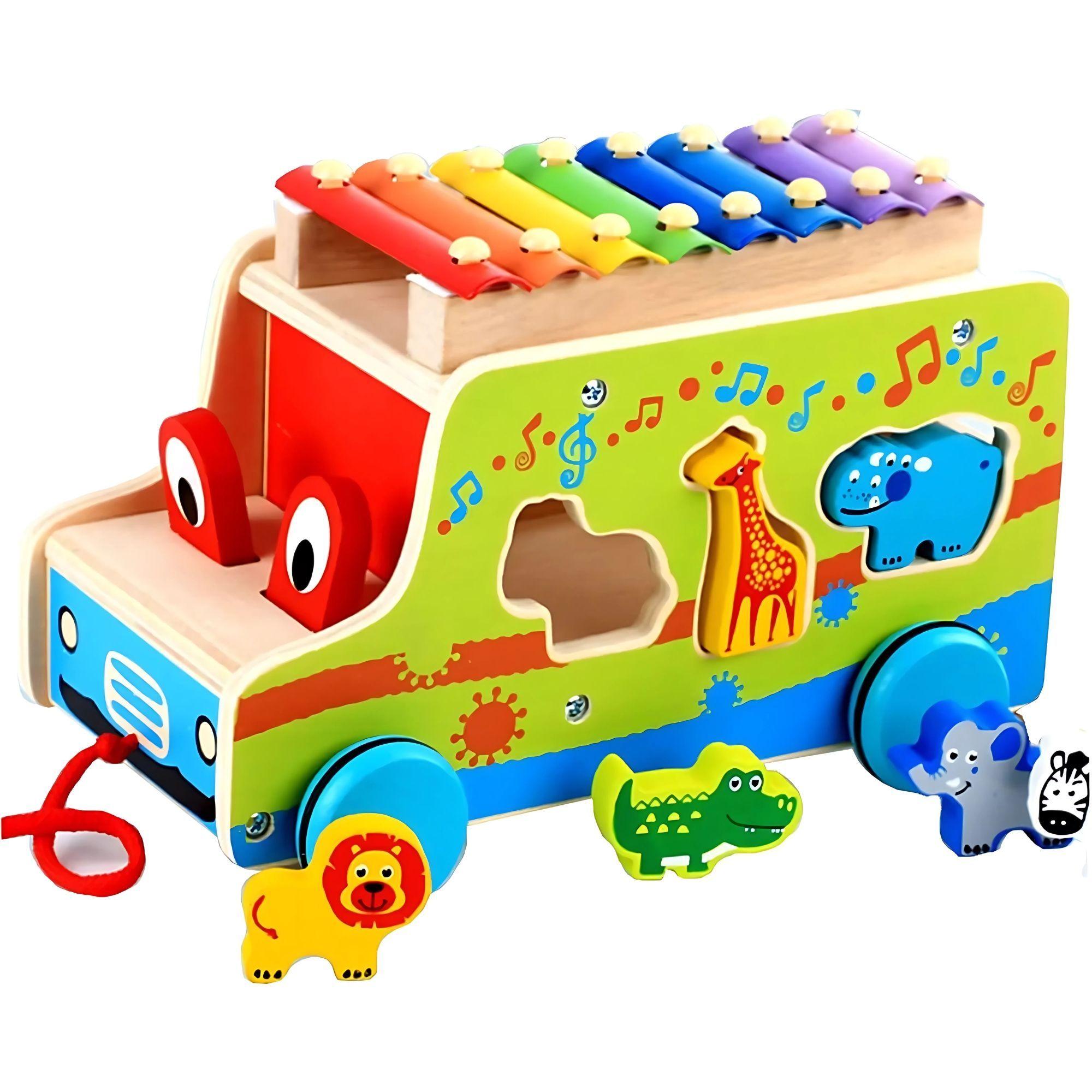 Camion didactico armable con Xilofono y animales-0