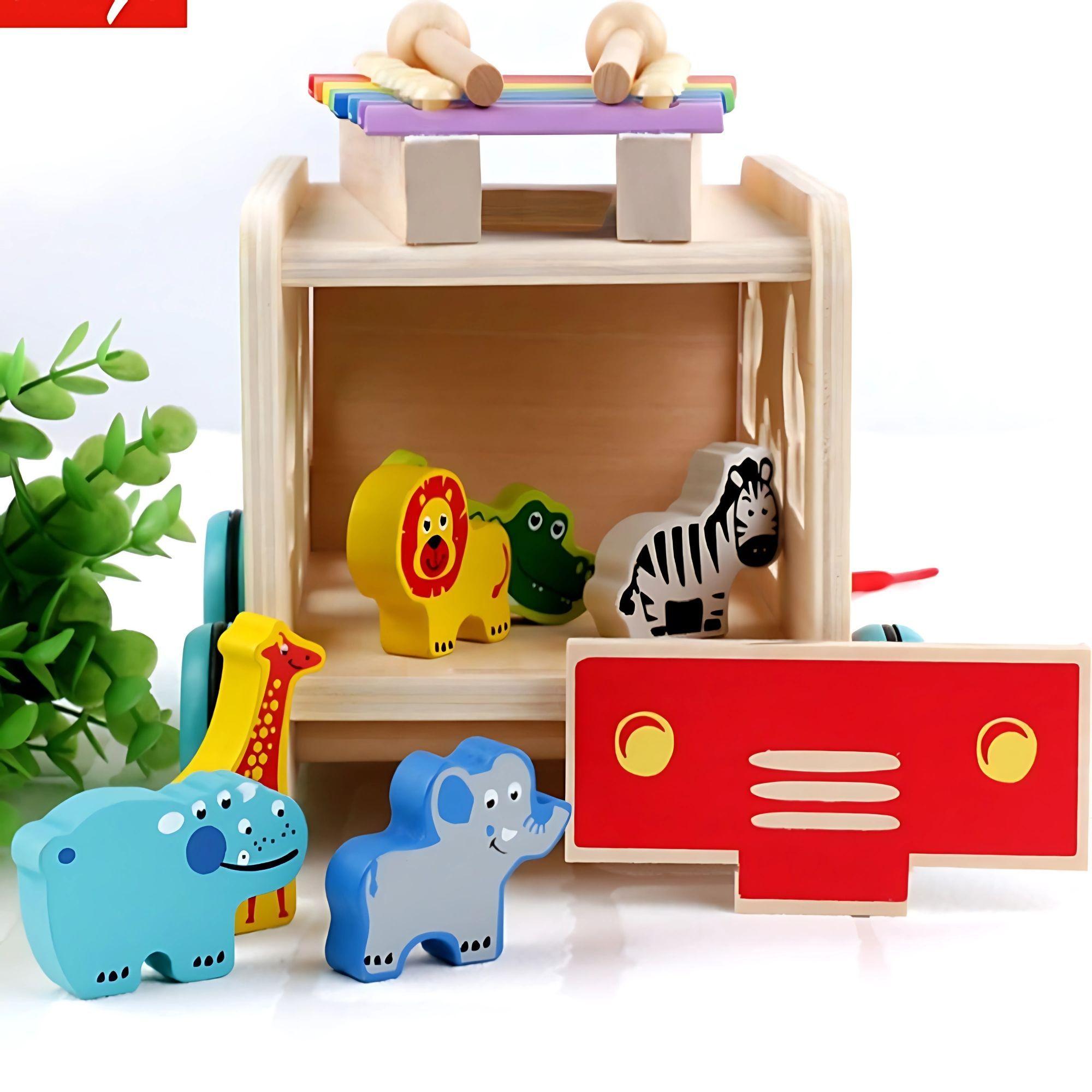 Camion didactico armable con Xilofono y animales-1