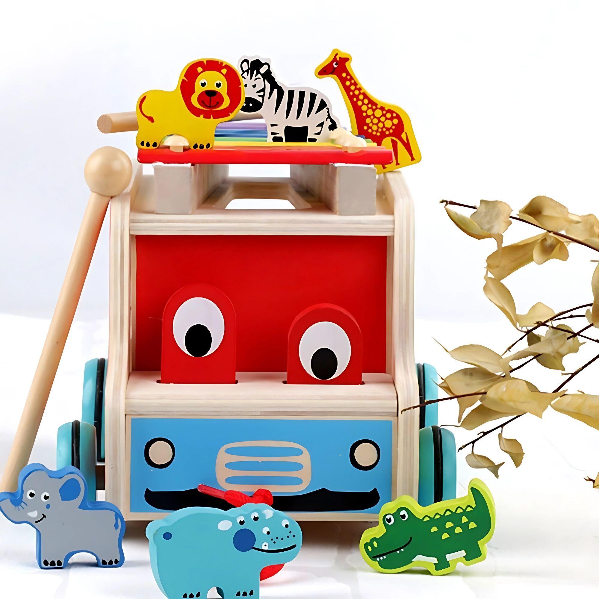 Camion didactico armable con Xilofono y animales-2