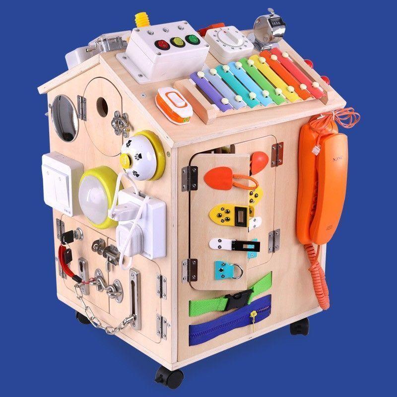 Cubo educativo Montessori de madera-5