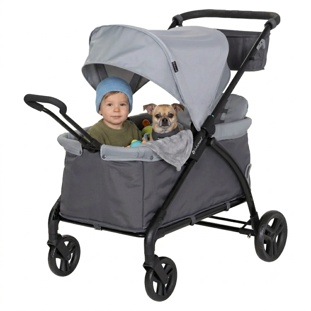 Carro Paseo wagon y coche doble LTE 2 en 1 Stellar grey-3