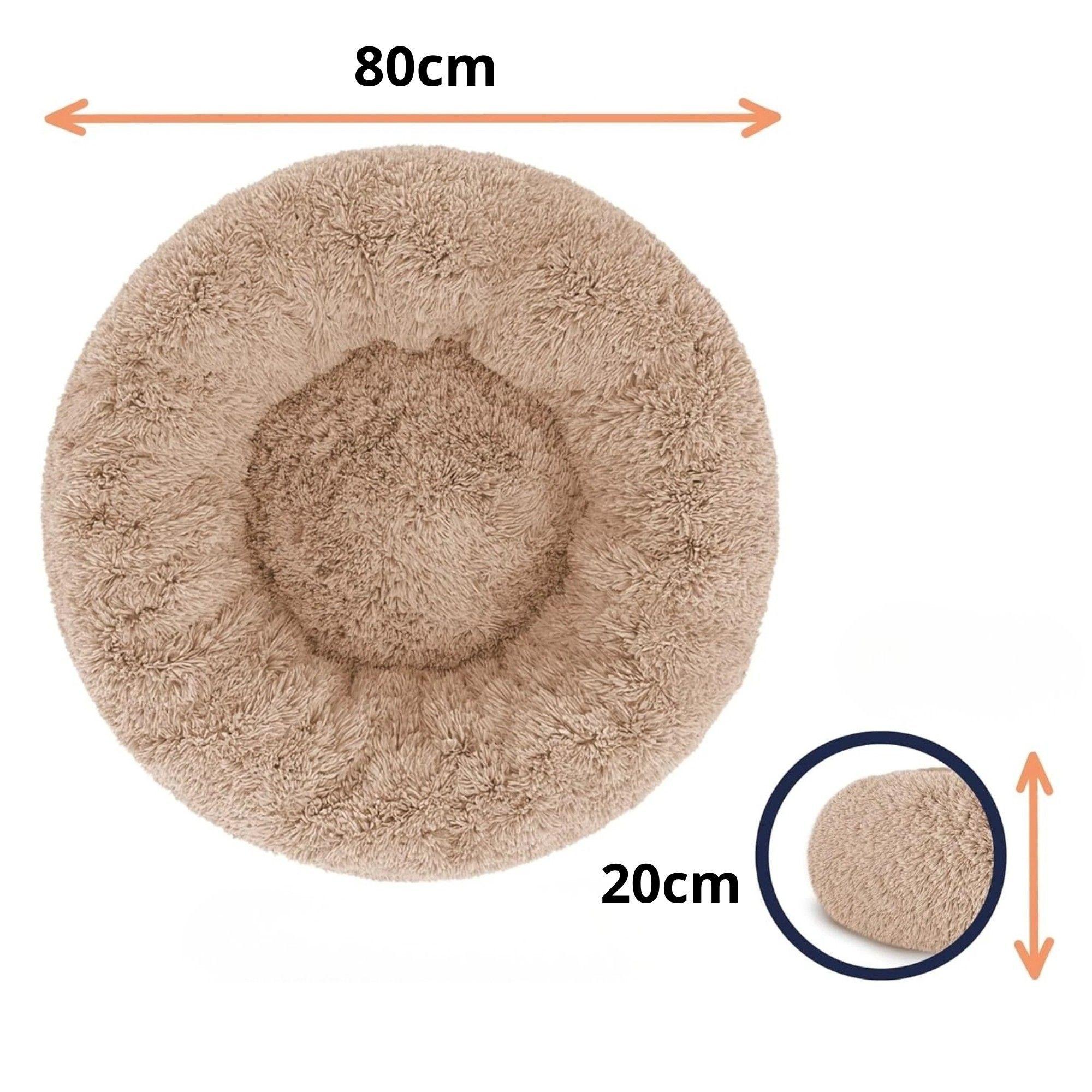 CAMA PARA MASCOTAS 60X60 CAFE CALIDAD SUPERIOR-2