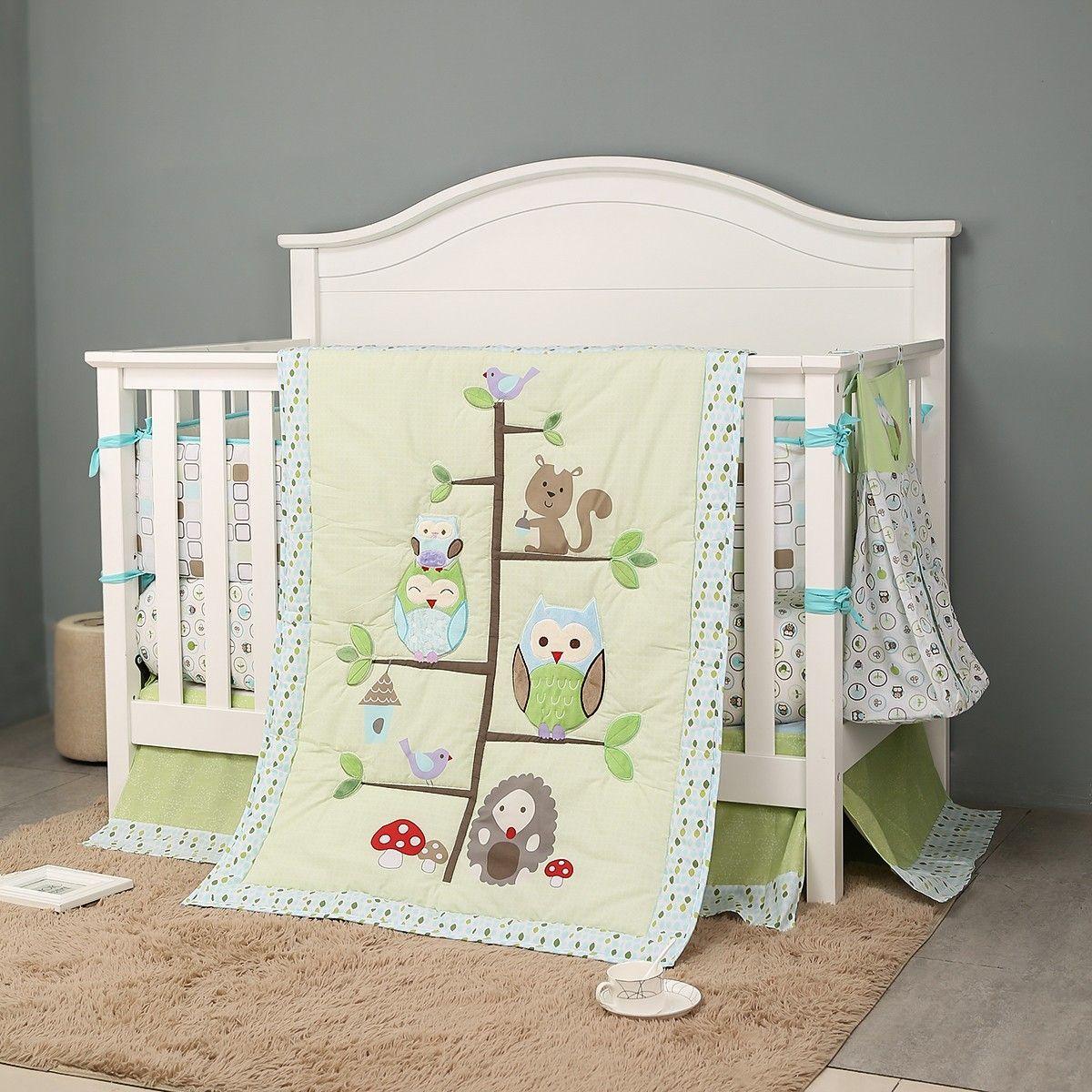Set ropa de cuna Buhos 4 piezas-3