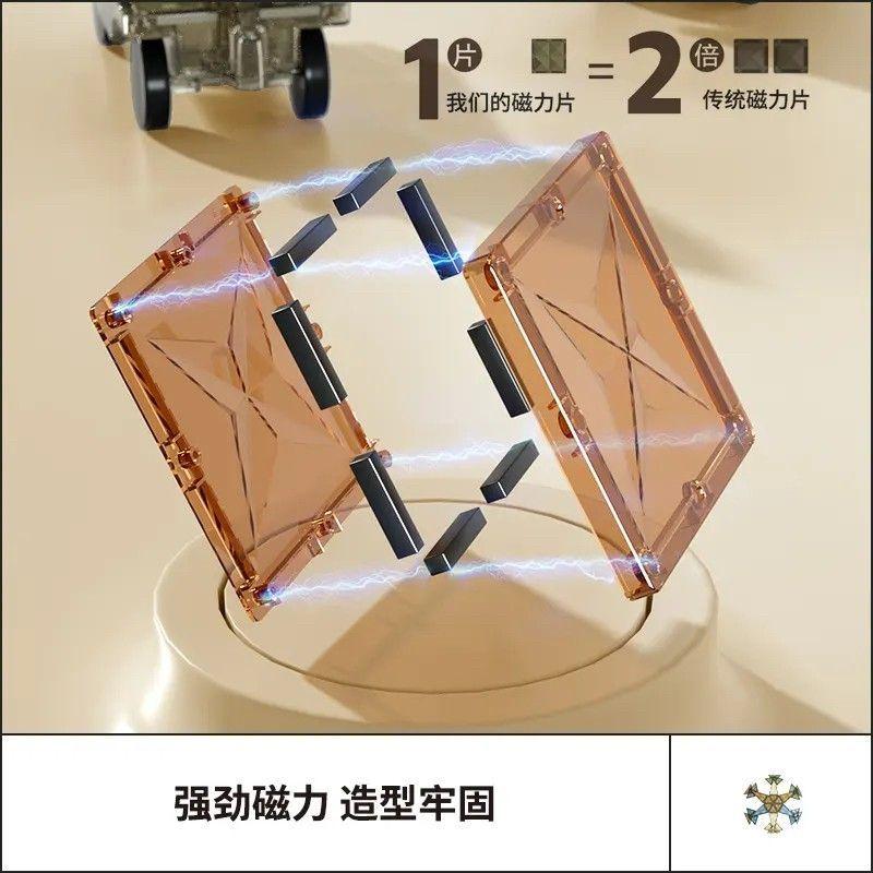 Magnéticos didácticos 4d para construcción 100 Piezas-2