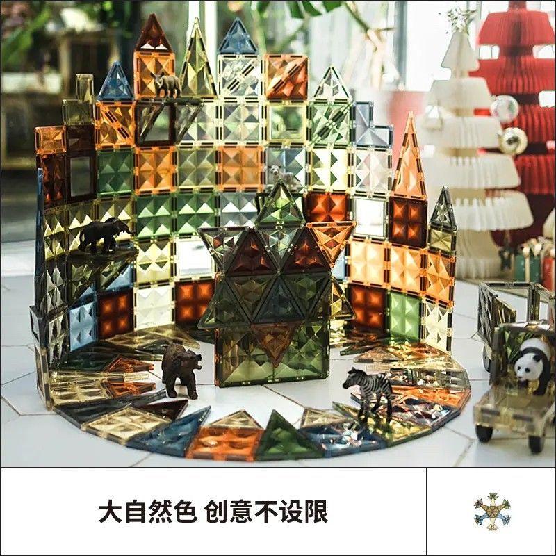 Magnéticos didácticos 4d para construcción 100 Piezas-4