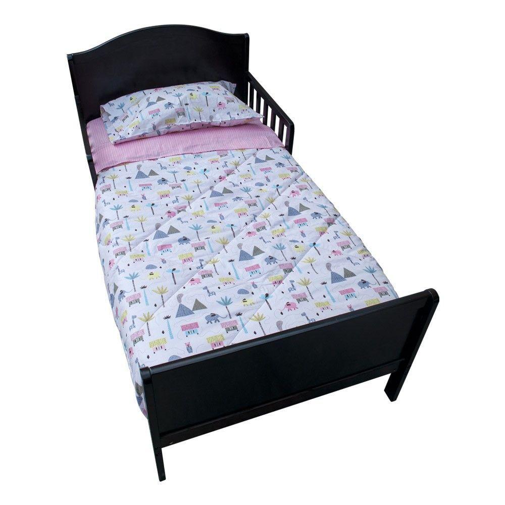 Set ropa para cama de transición Niña elefanta de 4 piezas Pellitos-0