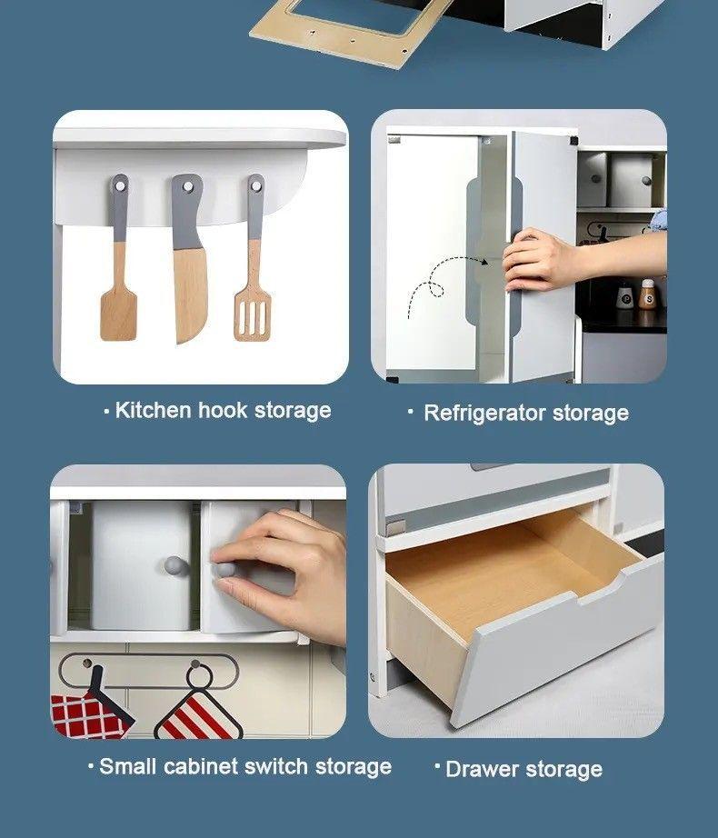 Cocina de madera didáctica combinada tipo C-2