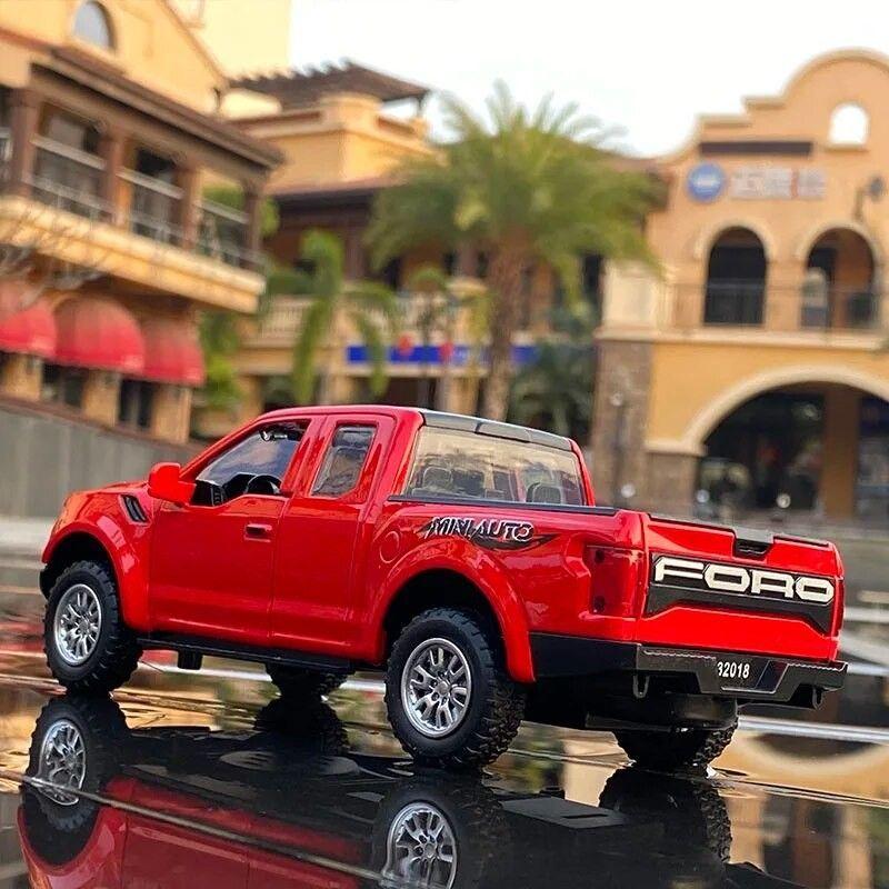FORD RAPTOR F-150 ESCALA 1:32 ROJA MINIAUTO-3