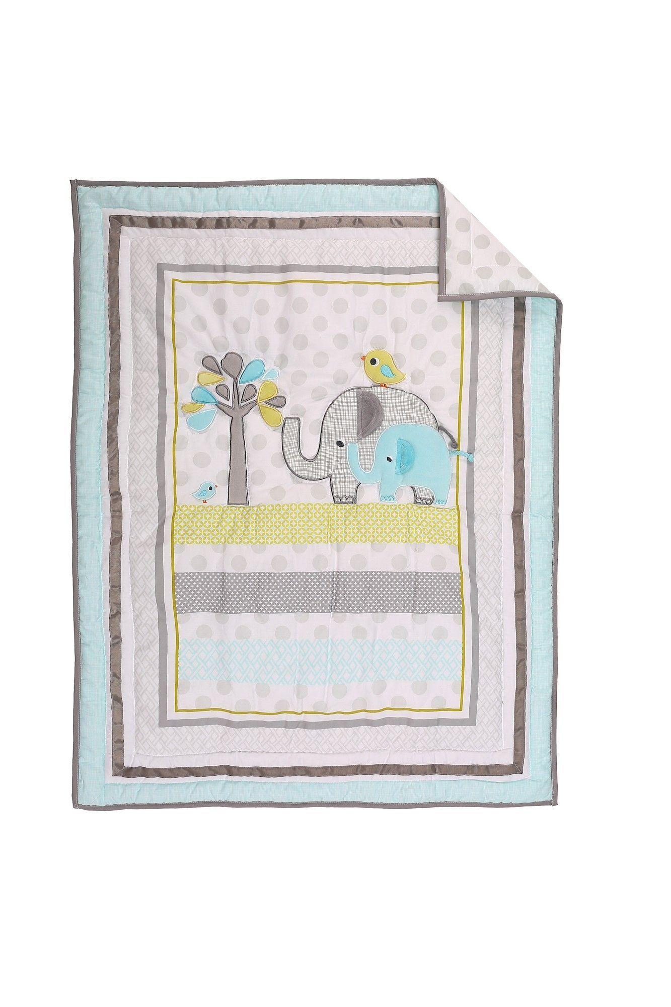 SET ROPA DE CUNA 100% ALGODON MAMÁ ELEFANTE-4