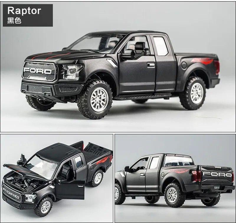 FORD RAPTOR F-150 ESCALA 1:32 NEGRA MINIAUTO-3