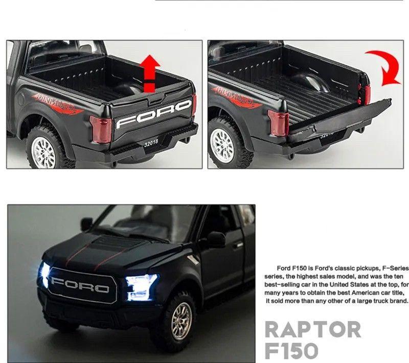 FORD RAPTOR F-150 ESCALA 1:32 NEGRA MINIAUTO-4