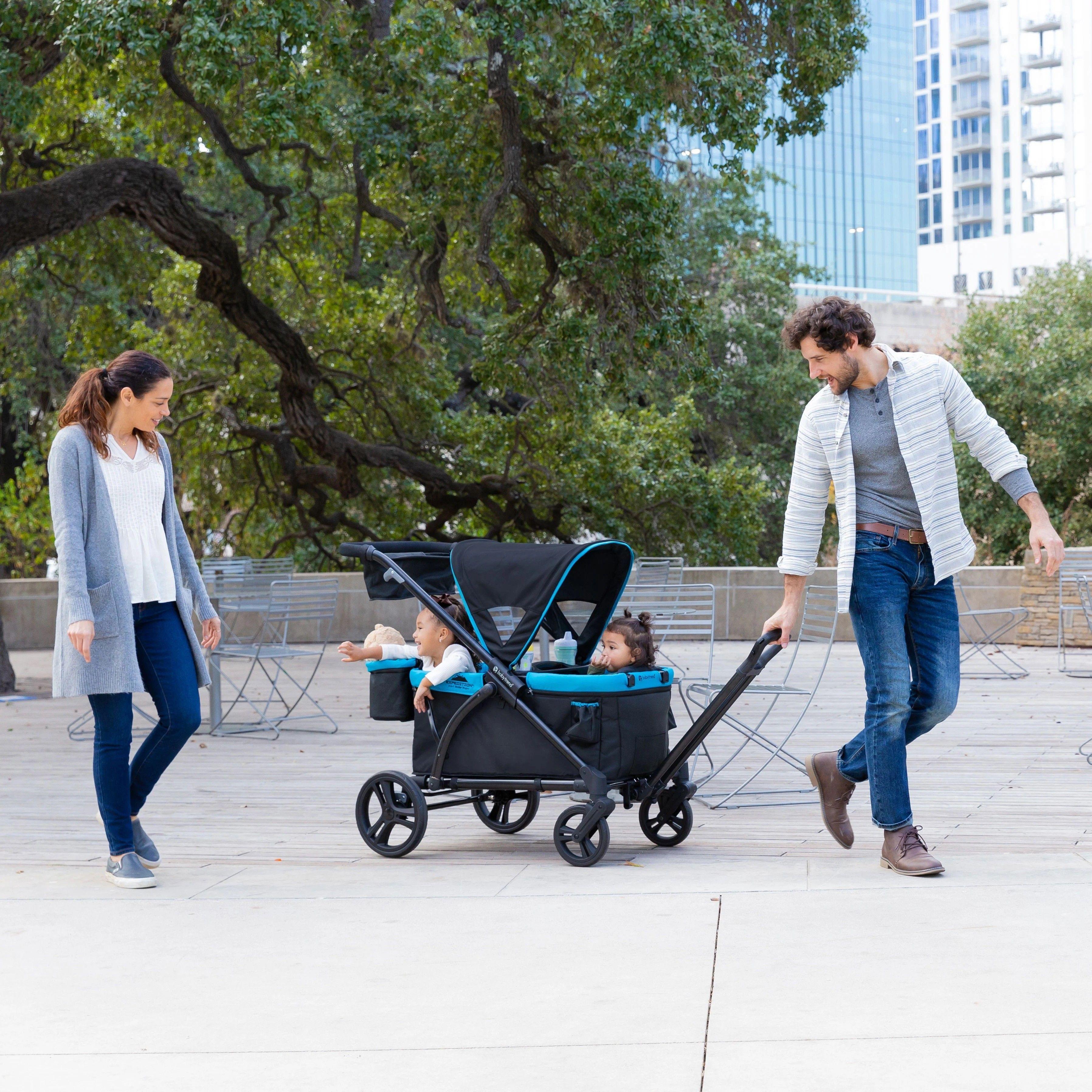 Carro Paseo wagon y coche doble MUV Expedition 2 en 1 MARS black-2