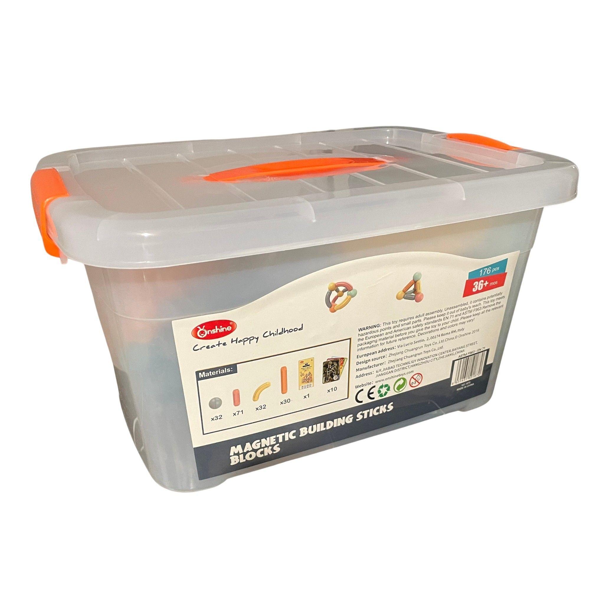 Magneticos didacticos 176 piezas para construcción en bloque-4