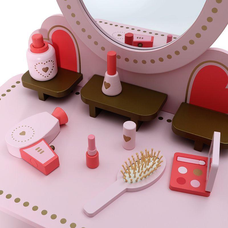 Tocador de madera para Princesas Blanco-2