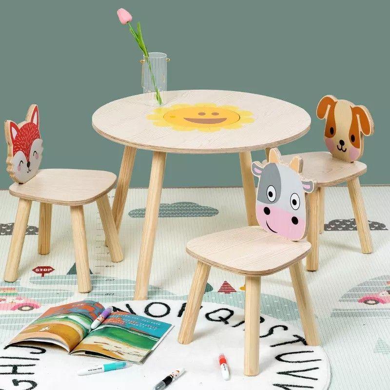 Mesa Animales 3 sillas con centro desmontable-2