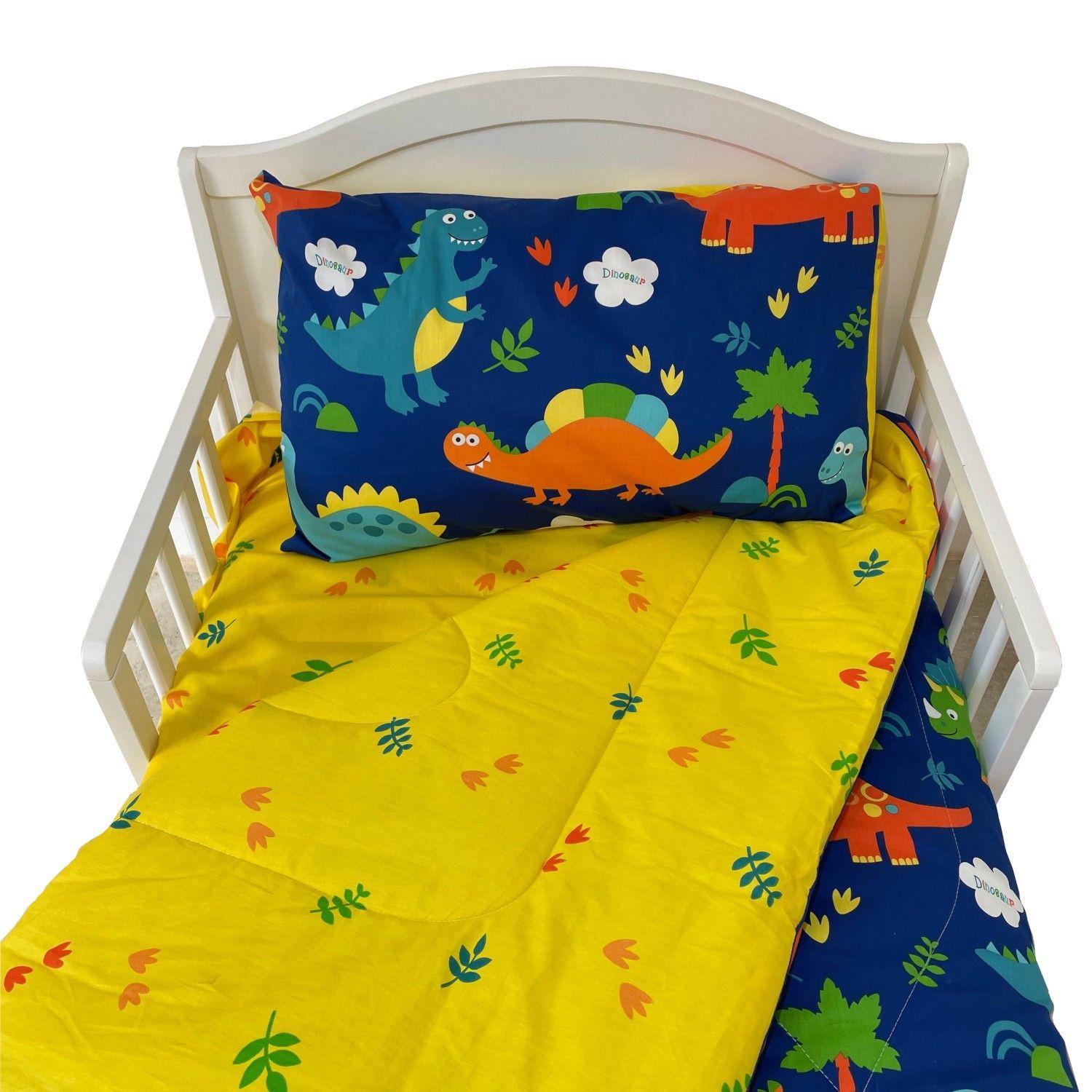 Set ropa para cama de transición Niño  Dinosaurios de 4 piezas Pellitos-1