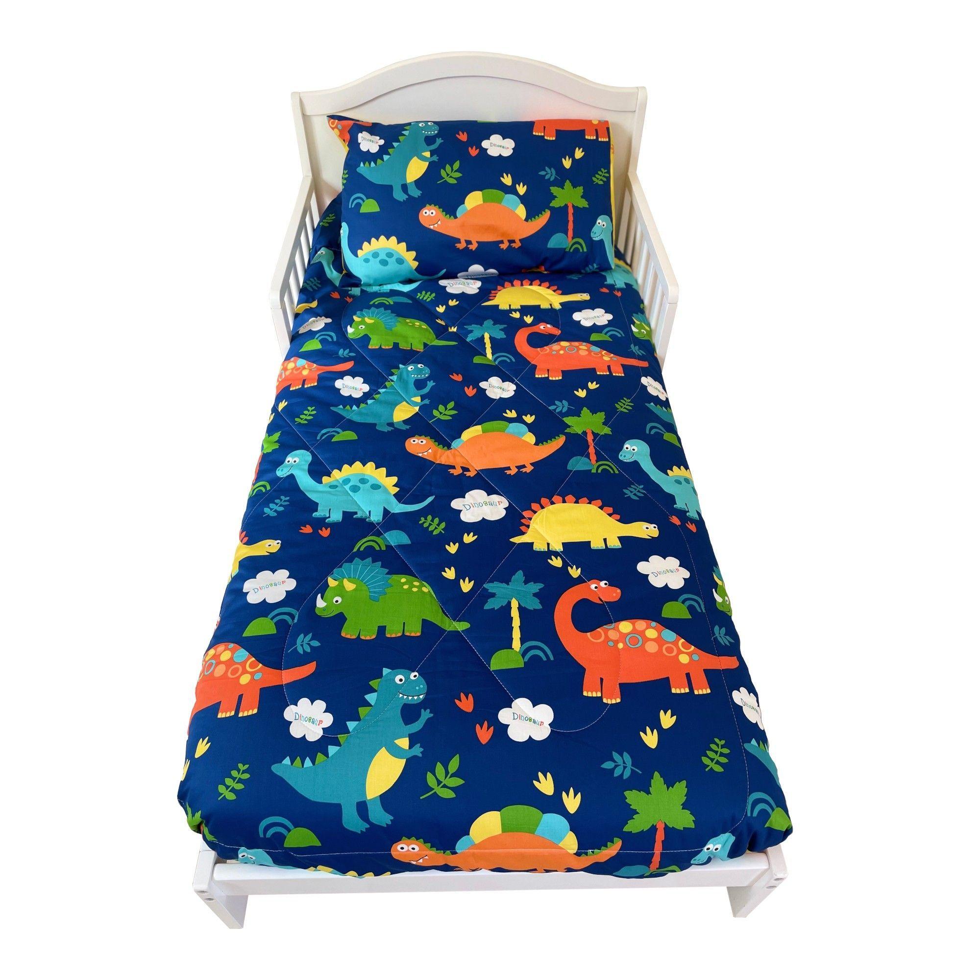 Set ropa para cama de transición Niño  Dinosaurios de 4 piezas Pellitos-0